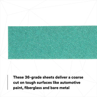 3M Green Corps Stikit Production Sheet, 02232, 2 3/4 in x 16 1/2 in,
36 grade