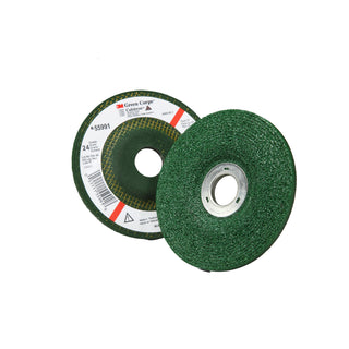 3M Green Corps Depressed Center Grinding Wheel, 24 4-1/2 in x 1/4 in x7/8 in