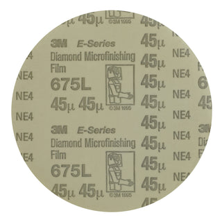 3M Diamond Microfinishing Film PSA Disc 675L, 45 Mic 5MIL, Gray, 12 inx NH