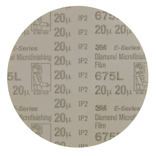 3M Diamond Microfinishing Film PSA Disc 675L, 20 Mic 5MIL, Beige, 5 inx NH