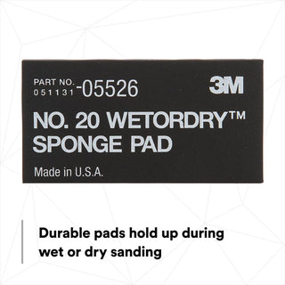 3M Wetordry Sponge Pad 20, 05526, 5 1/2 x 2-3/4 in x 3/8 in