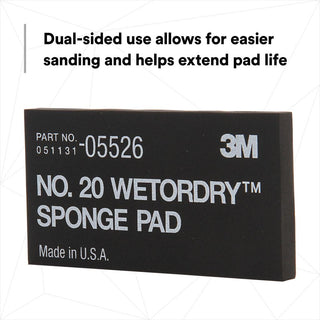 3M Wetordry Sponge Pad 20, 05526, 5 1/2 x 2-3/4 in x 3/8 in