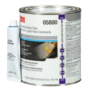 3M Lightweight Body Filler, 05800, 1 qt