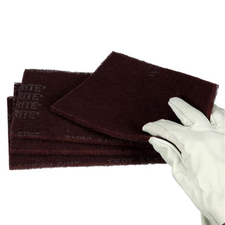 Scotch-Brite Hand Pad 7447, HP-HP, A/O Very Fine, Maroon, 6 in x 9 in, 20/Inner