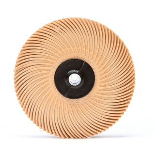 Scotch-Brite Radial Bristle Disc, RB-ZB, 6 Mic, 3 in x 3/8 in, Thin Bristle