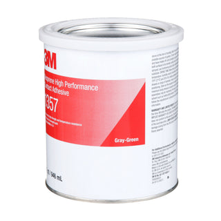 3M Neoprene High Performance Contact Adhesive 1357, Gray-Green, 1 QuartCan