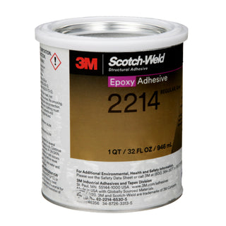 3M Scotch-Weld Epoxy Adhesive 2214, Regular, Gray, 1 Quart