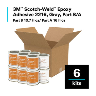 3M Scotch-Weld Epoxy Adhesive 2216, Gray, Part B/A, 1 Pint