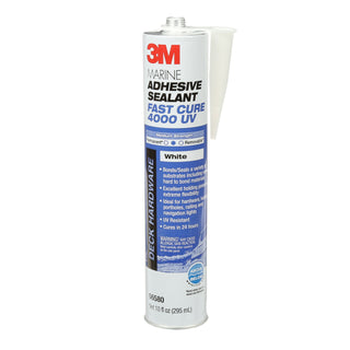 3M Marine Adhesive Sealant 4000 UV, PN06580, White, 295 mL Cartridge