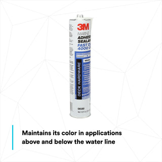 3M Marine Adhesive Sealant 4000 UV, PN06580, White, 295 mL Cartridge