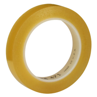 3M Vinyl Tape 471, Transparent, 3/4 in x 36 yd, 5.2 mil