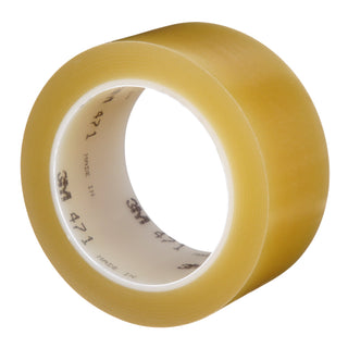 3M Vinyl Tape 471, Transparent, 1 1/2 in x 36 yd, 5.2 mil