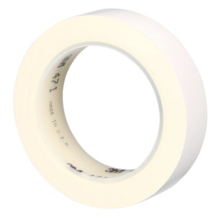 3M Vinyl Tape 471, White, 1 in x 36 yd, 5.2 mil