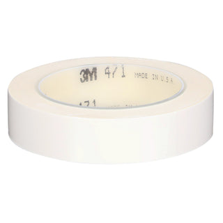 3M Vinyl Tape 471, White, 1 in x 36 yd, 5.2 mil