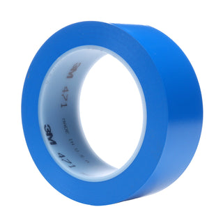 3M Vinyl Tape 471, Blue, 1 1/2 in x 36 yd, 5.2 mil