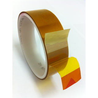 3M Linered Low-Static Polyimide Film Tape 5433 Amber, 12 in x 36 yds x2.7 mil