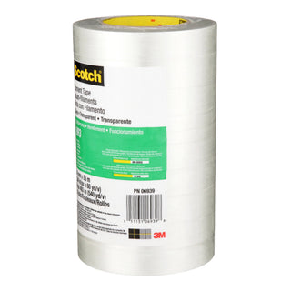 Scotch® Filament Tape 893, Clear, 24 mm x 55 m, 6 mil