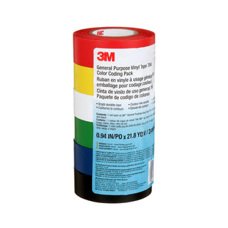 3M General Purpose Vinyl Tape 764, Color Coding Pack