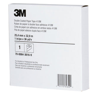 3M Double Coated Paper Tape 410M, Natural, 1 in x 36 yd, 5 mil