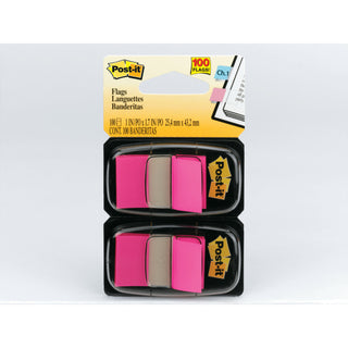 Post-it® Flags 680-BP2, 1 in. x 1.7 in. (2.54 cm x 4.31 cm) Bright Pink,2-pk