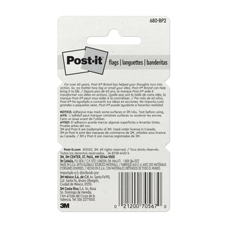 Post-it® Flags 680-BP2, 1 in. x 1.7 in. (2.54 cm x 4.31 cm) Bright Pink,2-pk
