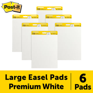 Post-it® Super Sticky Easel Pad 559 VAD 6PK, 25 in. x 30 in., White