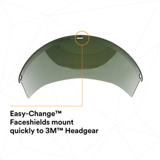 3M Aluminized Polycarbonate Faceshield WP96BAL, Medium Green,82518-00000