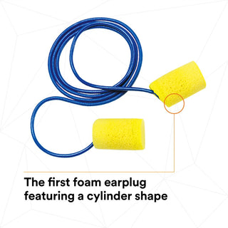 3M E-A-R Classic Earplugs 311-1081, Corded, Econopack Dispenser Box