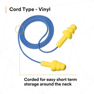 3M E-A-R UltraFit Earplugs 340-4014, Corded, Econopack