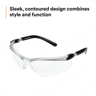 3M BX Protective Eyewear 11380-00000-20, Clear Anti-Fog Lens,Silver/Black Frame