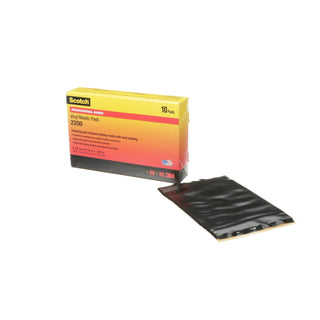 Scotch® Vinyl Mastic Pad 2200, 6-1/2 in x 4-1/2 in, Black, 10pads/carton