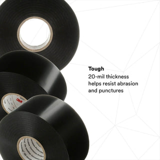 3M Scotchrap Vinyl Corrosion Protection Tape 51, 4 in x 100 ft,Unprinted, Black