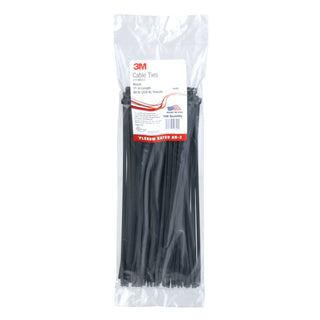 3M Cable Tie CT11BK50-C, curved tip allows for faster threading andinstallation