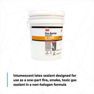 3M Fire Barrier Sealant IC 15WB+, Yellow, 4.5 Gallon (Pail)