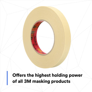 3M High Performance Masking Tape 2693, Tan, 18 mm x 55 m, 7.9 mil