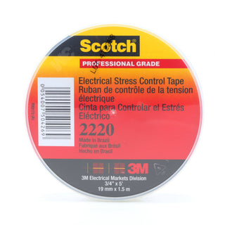 Scotch® Electrical Stress Control Tape 2220, 3/4 in x 5 ft, Gray