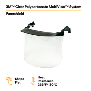 3M Clear Polycarbonate MultiVisor System V4F-10P