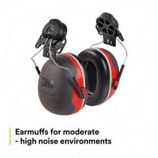 3M PELTOR X3 Earmuffs X3P3E/37277(AAD), Hard Hat Attached