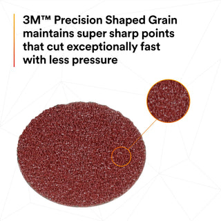 3M Cubitron II Roloc Fibre Disc 982C, 36+, TR, Red, 2 in, Die R200P