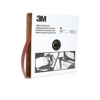 3M Utility Cloth Roll 314D, P220 J-weight, 1 in x 50 yd