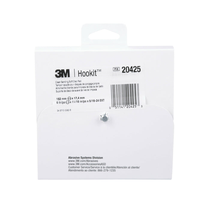 3M Xtract Low Profile Finishing Back-up Pad, 20425, 152 mm x 17.5 mm x7.93 mm
