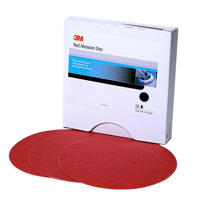 3M Red Abrasive Stikit Disc, 01111, 6 in, P220 grade, 100 discs perroll