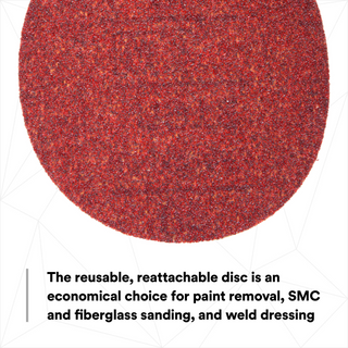 3M Hookit Red Abrasive Disc, 01262, 6 in, 40, 25 discs per carton