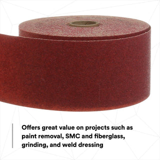 3M Red Abrasive Stikit Sheet Roll, 01688, P80, 2-3/4 in x 25 yd, Dweight