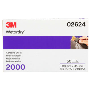 3M Wetordry Abrasive Sheet, 02624, 2000, heavy duty, 5 1/2 in x 9 in