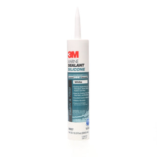 3M Marine Grade Silicone Sealant, PN08027, White, 304 mL Cartridge