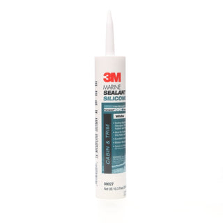 3M Marine Grade Silicone Sealant, PN08027, White, 304 mL Cartridge