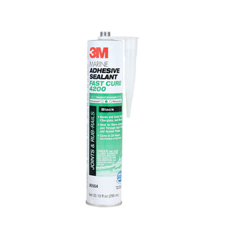 3M Marine Adhesive Sealant 4200FC Fast Cure, Black, 295 mL Cartridge