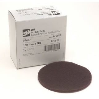 Scotch-Brite Scuffing Disc, 07467, A/O Very Fine, 6 in x NH