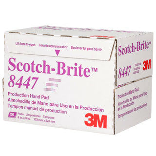 Scotch-Brite Production Hand Pad 8447, HP-HP, A/O Very Fine, Maroon, 6in x 9 in